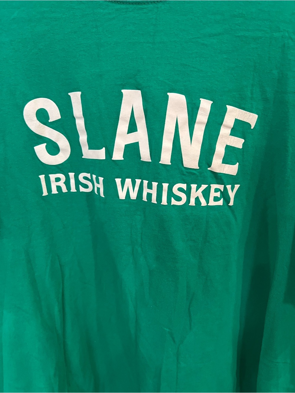 SLANE Green Tee with White Lettering